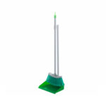 Dust-pan-long-handle-green