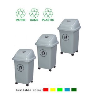 Recycling Bin With Moving Lid