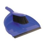 Dustpan plastic with brush yellow