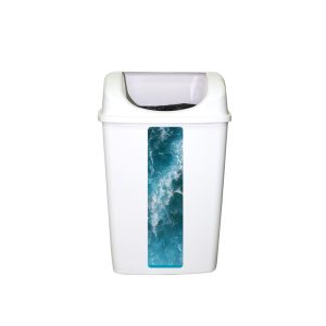 wall mounted bin ocean blue