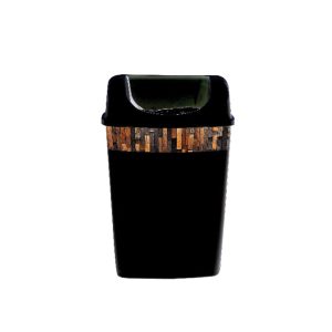 wall mounted bin wooden tiles