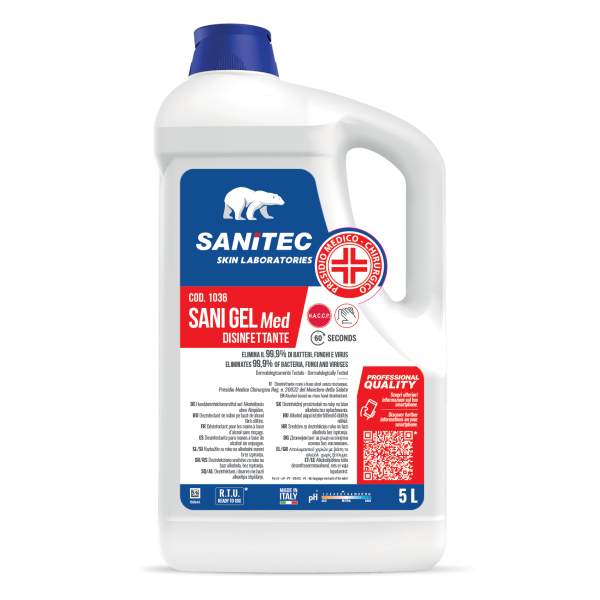 SANI GEL Med Alcohol-based no-rinse hand disinfectant.