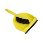 Dust Pan Plastic With Brush - Yellow