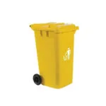 120ltr–yellow–garbage-drums-with-lid-wheels