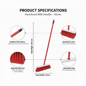 Hard Brush With Handle