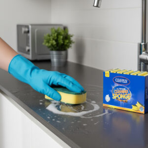 Sponge with scourer – Big