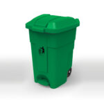 Pedal Dust Bin - Plastic - Green - 70Ltrs