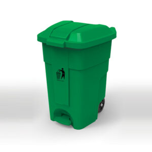 Pedal Dust Bin - Plastic - Green - 70Ltrs