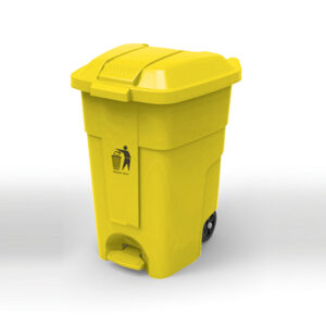 Pedal Dust Bin - Plastic - Yellow - 70Ltrs