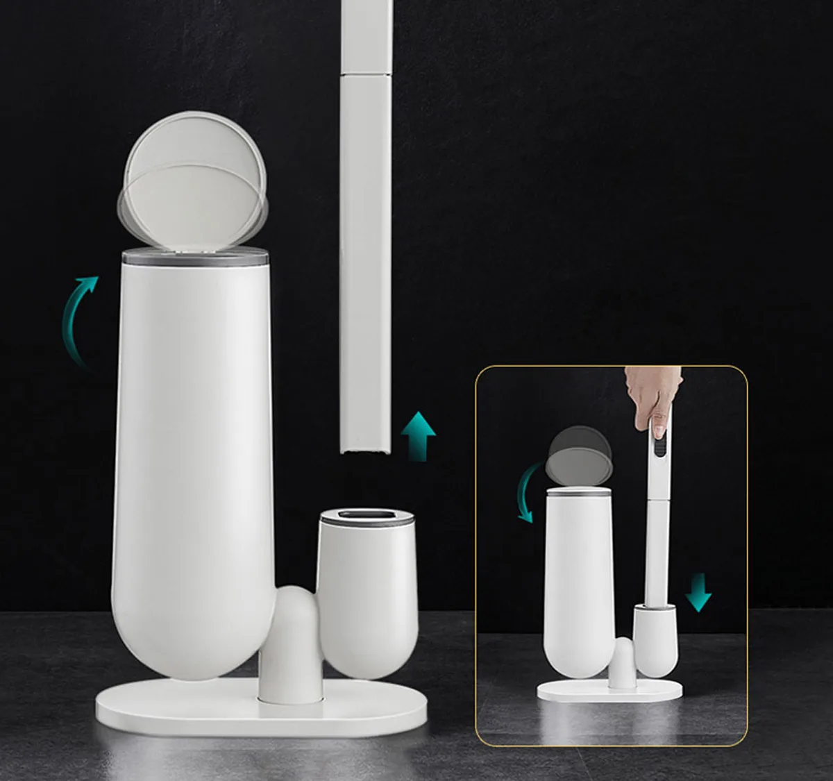 Toilet Brush Plastic with Disposable Heads