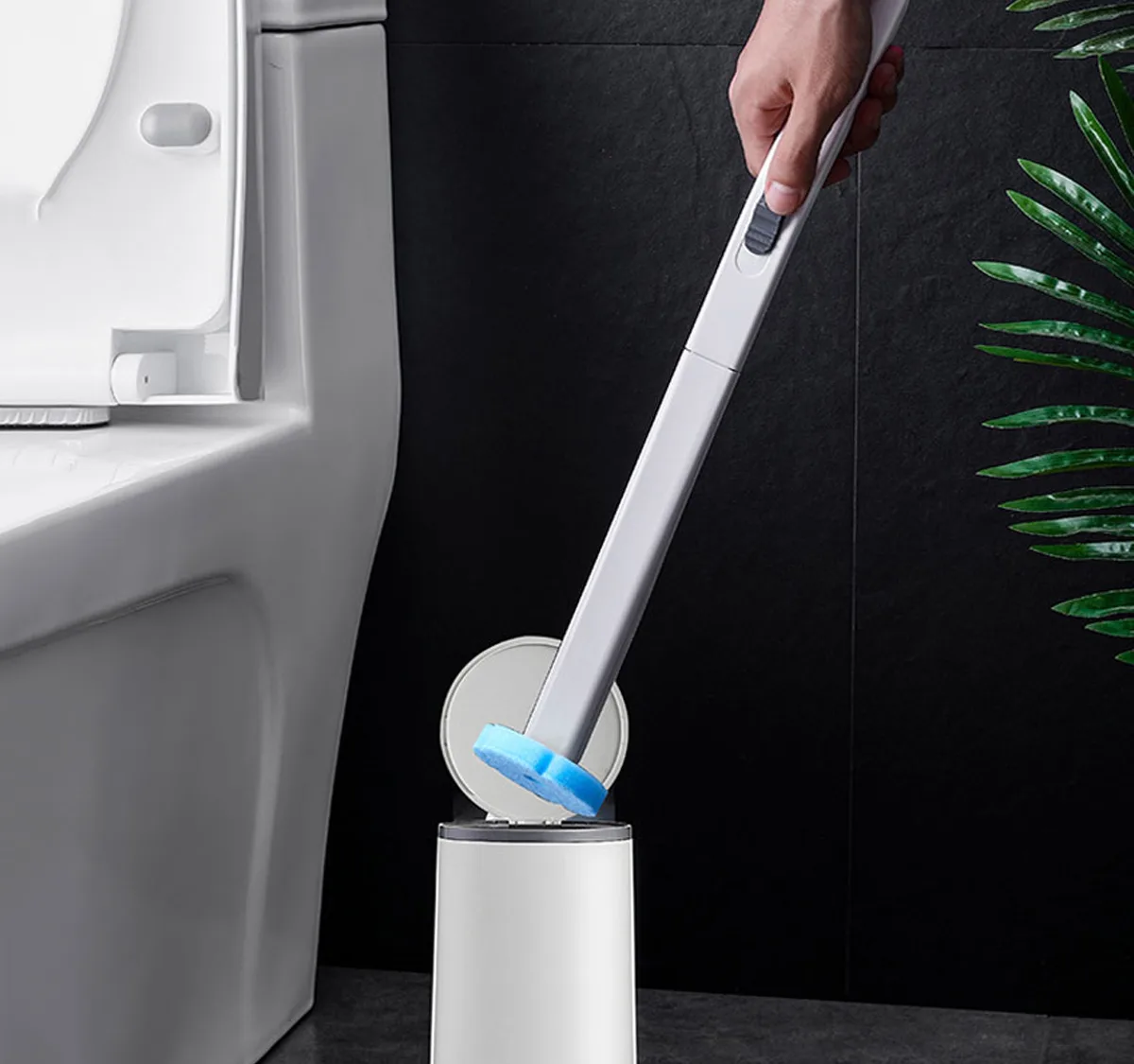 Toilet Brush Plastic with Disposable Heads