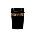 wall mounted bin wooden tiles