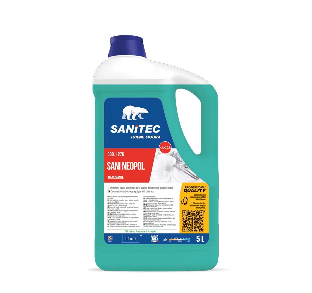 Dishwashing Liquid Manual Concentrated With Lactic Acid - 5Ltrs – 1276