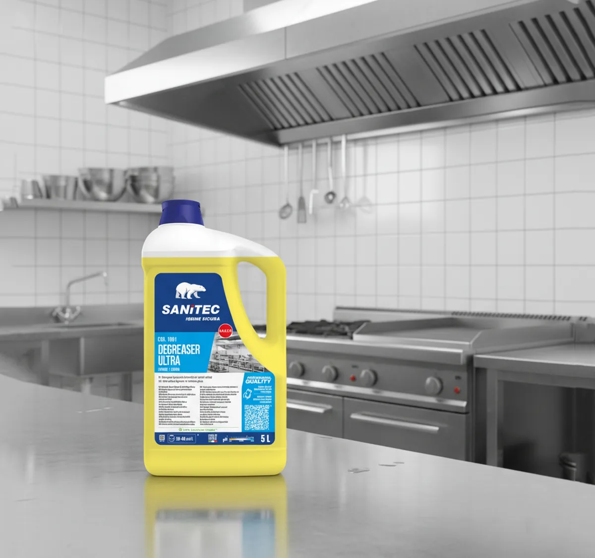 Degreaser Ultra Multisurface for Stubborn Grime Alkaline based Lemon fragranced Spill Free Mouth 5Ltrs – 1801