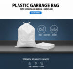 Plastic Garbage Bag, White Color – Size: 55x55cm, 40 micron – (40pcs/Kg)