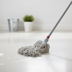 Antibacterial Microfibre Wet Mop – 150g | Silver (101750)