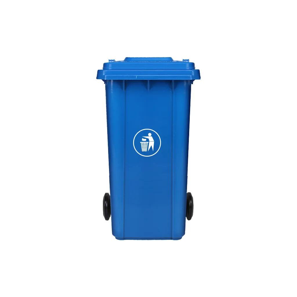 120Ltr - Blue - Garbage Drums with Lid + Wheels