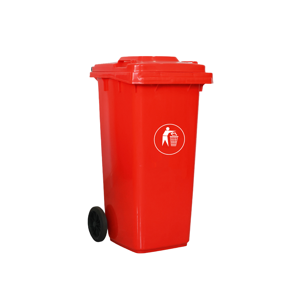 120ltr–red–garbage-drums-with-lid-wheels-1 120Ltr - Red - Garbage Drums with Lid + Wheels