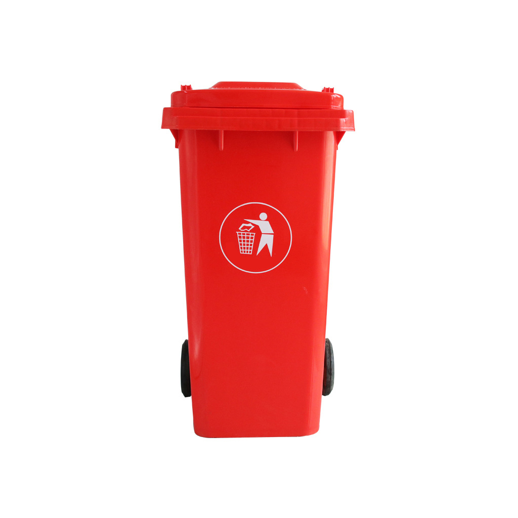 120ltr–red–garbage-drums-with-lid-wheels-2 120Ltr - Red - Garbage Drums with Lid + Wheels
