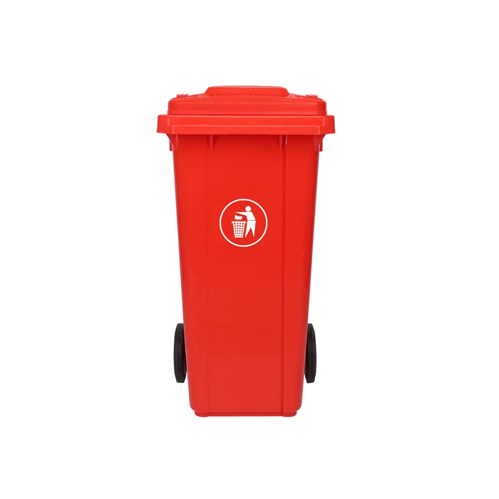 120ltr–red–garbage-drums-with-lid-wheels-5 120Ltr - Red - Garbage Drums with Lid + Wheels
