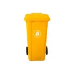 120ltr–yellow–garbage-drums-with-lid-wheels