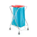 Chromed X-Trolley with Round Bag Holder - 120Ltrs - 8075