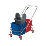 Double Bucket Trolley - Chromed – Complete Set - 60L