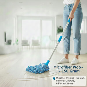 Microfiber Wet Mop – 150 Gram (Blue) | Superior Absorption & Effortless Floor Cleaning