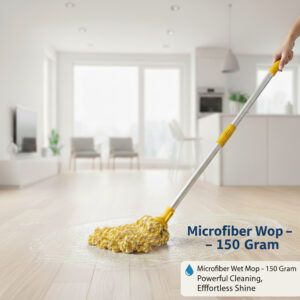 Microfiber Wet Mop – 150 Gram (Yellow) | Superior Absorption & Effortless Floor Cleaning