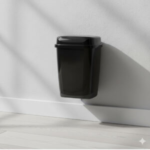 Wall Mounted Waste Bin – 12L – Black