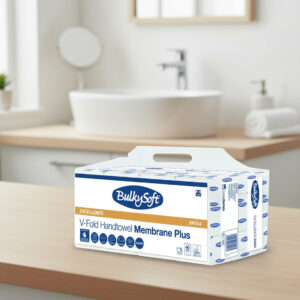 BulkySoft V-Fold Hand Towel – Membrane Plus, 3-Ply (1 × 12 Pack) - 84594