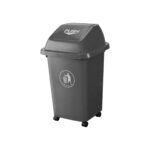 Garbage bin with Moving Lid - Black