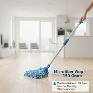 Microfiber Wet Mop – 150 Gram (Blue) | Superior Absorption & Effortless Floor Cleaning