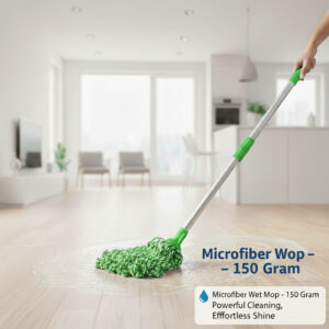 Microfiber Wet Mop – 150 Gram (Green) | Superior Absorption & Effortless Floor Cleaning