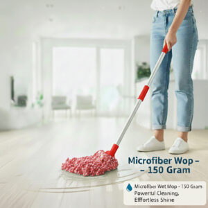 Microfiber Wet Mop – 150 Gram (Red) | Superior Absorption & Effortless Floor Cleaning