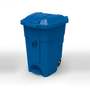 Pedal Dust Bin - Plastic - Blue - 70Ltrs